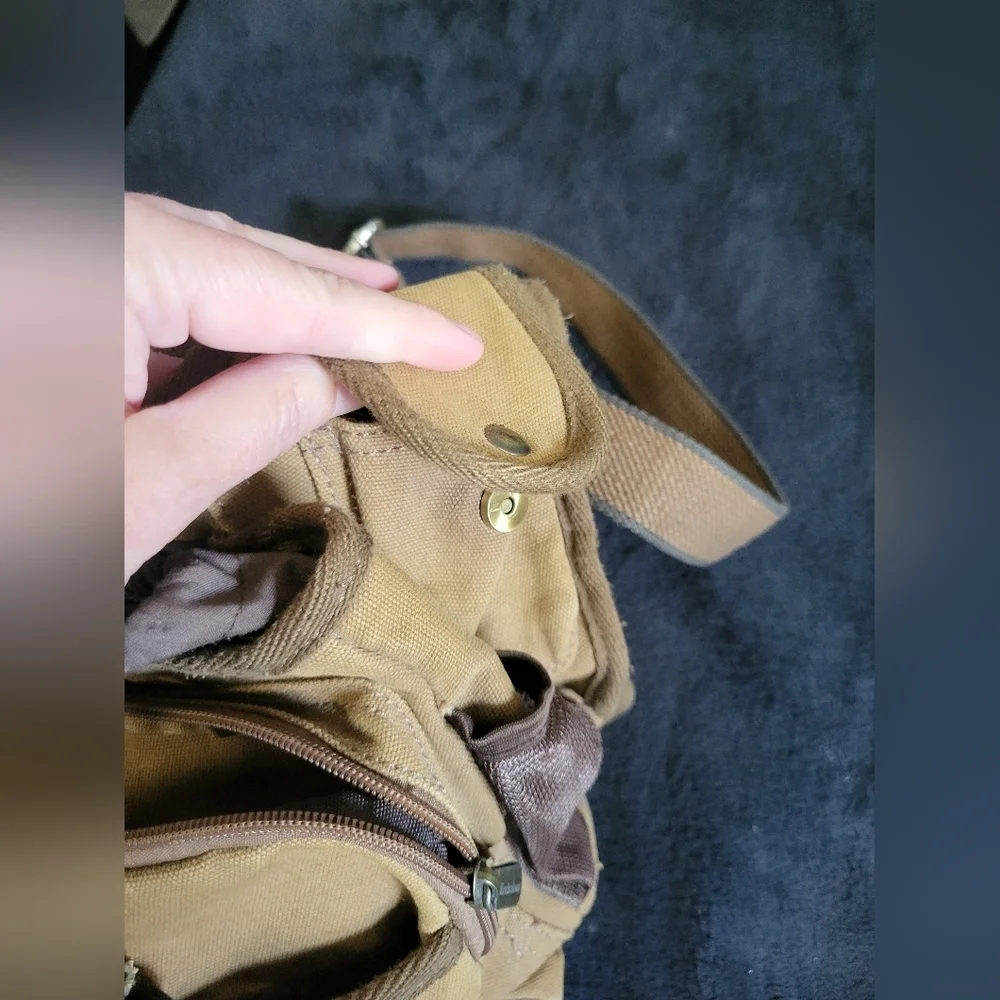 Koolertron Canvas Tan and Brown Bag - Picture 8 of 9